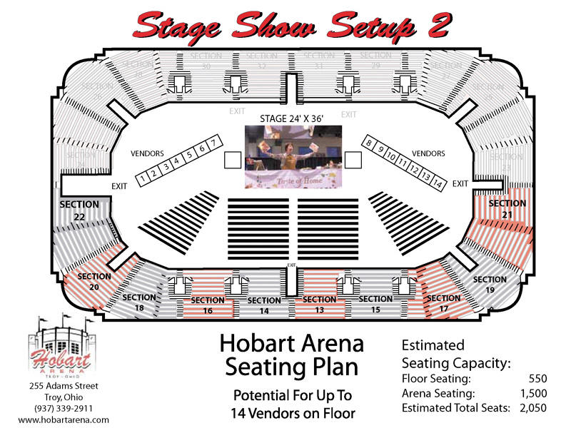 State Show Setup 2 for Hobart Arena in Troy, Ohio